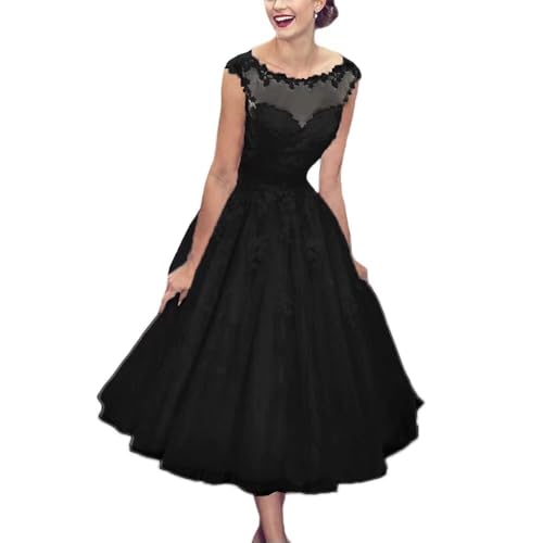 XYAYE Lace Tulle Wedding Dresses for Bride Boho Sheer Vintage Bridal Gowns Short A-line Wedding Gowns for Women