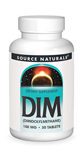 Source Naturals DIM, Diindolylmethane 100mg with BioPerine, Vitamin E & More - 30 Tablets