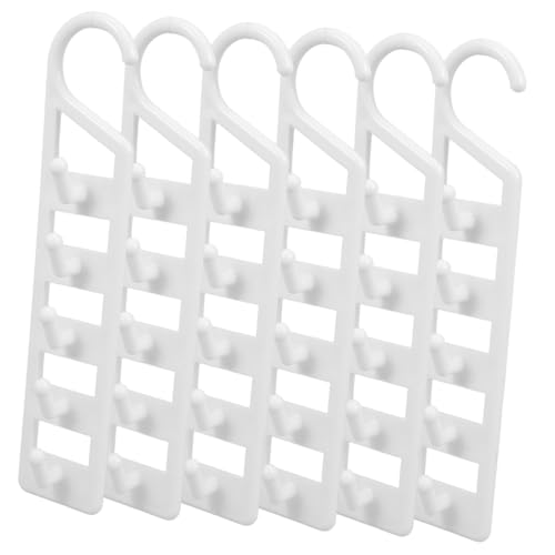 Cabilock Dorm Hangers 6pcs Heavy Duty Plastic Hangers for Closet Space Savers for Jeans Pants Shirts Sweaters Organizers