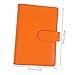 jojofuny Pu Leather Cover Accounting Notebook Binder Easy Wipe Protective Shell