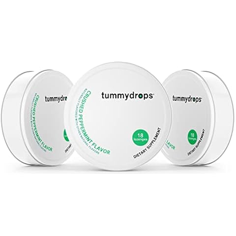 Fresh Crushed Peppermint Tummydrops (Pack of 3 Tins-54 Total Drops) Cover