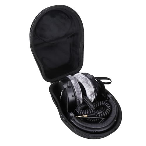 Mchoi Headphone Case Compatible with Beyerdynamic DT 990 PRO/DT 770 PRO Open Studio Headphone, Case Only, Black