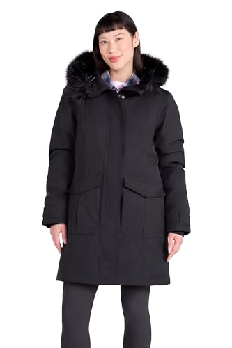 Mountain Warehouse Aurora Womens Down Jacket - Waterproof & Breathable Ladies Puffer Coat with Taped Seams & Down Proof Lining - For Spring Summer, Camping, Jet Black, 4