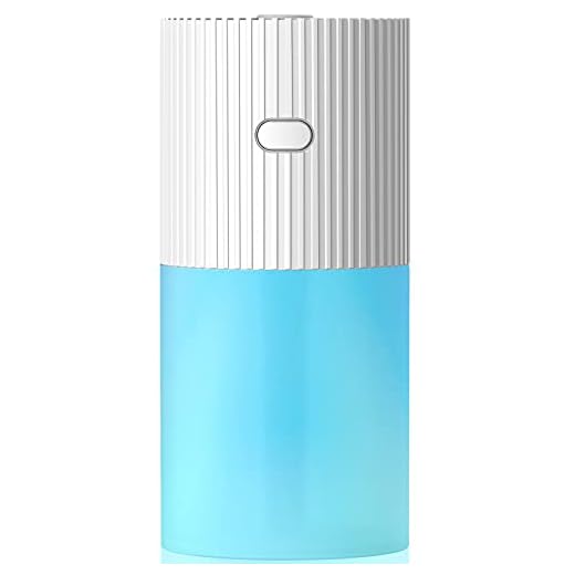 Car Diffuser Humidifiers, YJY Portable Cool Mist Humidifier for Bedroom Travel Baby, USB 300mL Auto Shut-off 7 Colors LED Light for Vehicle Home Office Desk(White)