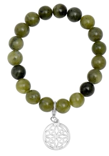 Connemara Marble Beads Green Bracelet Irish Charms Women Gift Birthday Present