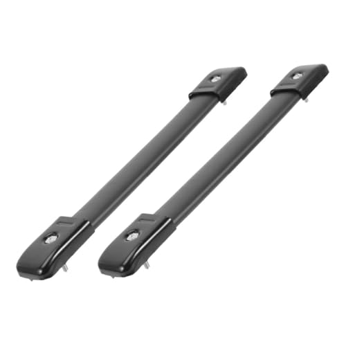 Operitacx 2個 黒ラバー提手 属エンドキャップ付き ネジ固定でスピーャビネットやギターアンプに 滑りにくく安定したグリップで持ち運び簡単