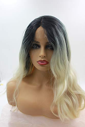 New Body style long Ombre blond Heat Resistant Hair cosplay hair Lace Front wig for women