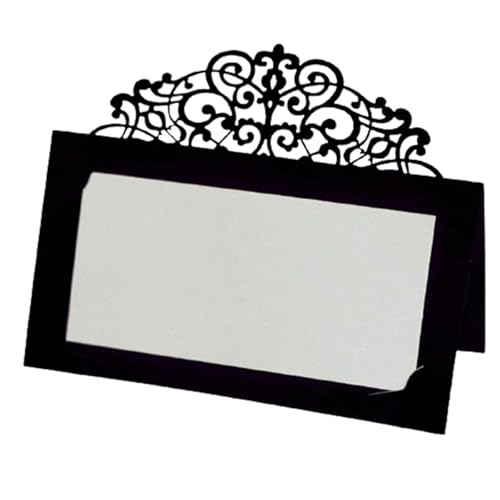 Cartes lieu et nom en dentelle style rétro floral, papeterie de table raffinée pour réception