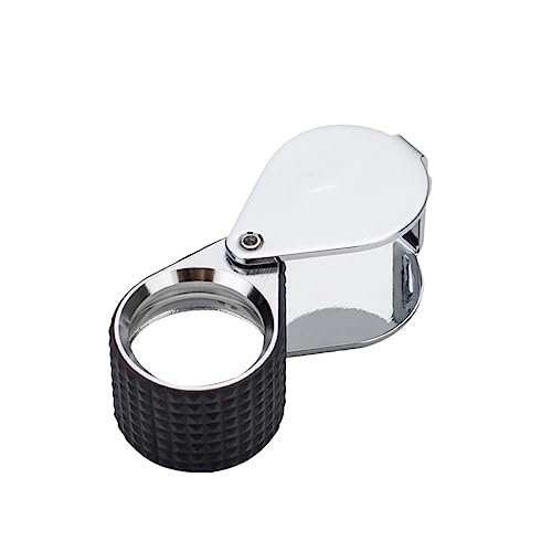 IWOWHERO Portable Jewelry Magnifier Led Light 10x-60x Magnifying Glass Loupe for Jewelry Testing Stamp Coin Gems