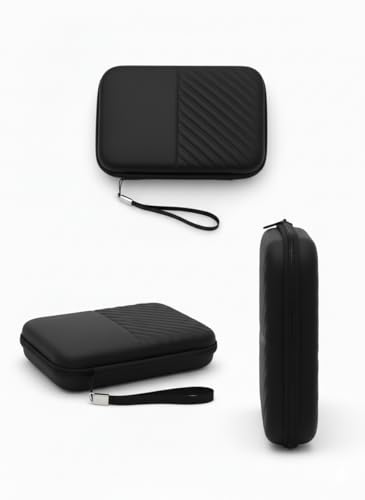 Image of VYAR Hard Drive Carrying Case /Bag 2.5-inch Carry Pouch Compatible with Western Digital WD Elements Seagate Passport Toshiba Earphone Power Bank USB Cable & Portable Hard Drives - Black