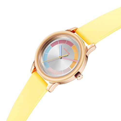 Image of Sonata Splash Silver Dial Women Analog Watch with Plastic Strap-8178WP02