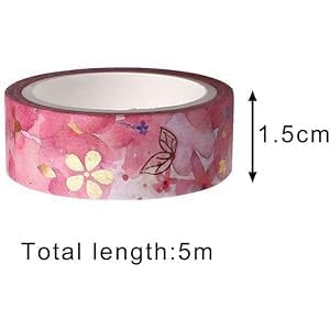 Image of Washi Tape Set - 6 Pcs Decorative Designer Tapes for Scrapbooking, Journals, DIY Crafts, Gift Wrapping And Creative Projects - Easy to Stick And Remove