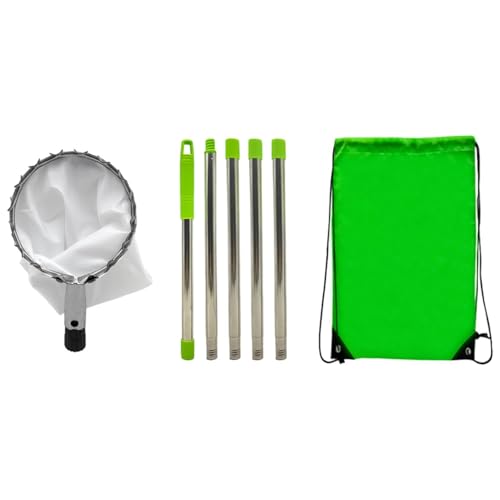 Cesto raccoglitore di frutta - Raccoglitore di frutta con manico telescopico | Pinza per frutta a manico lungo con manico estensibile, cesto portafrutta portatile per arance, pesche, albicocche