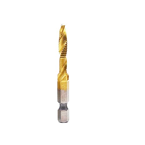 Drill Bit 1pcs/6pcs M3 M4 M5 M6 M8 M10 Metric Screw Taps Drill Bit HSS 1/4 Hex Shank Thread Tap Spiral Screw Drill Bit-1pc M4 Titanium