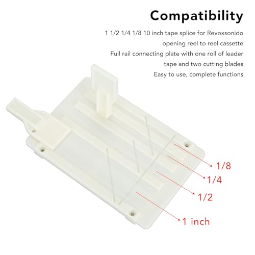 Image of 1 /4 10 in Tape Splicing Set Professional 1 Inch 1 /2 Inch 1 /4 Inch 1 /8 Inch Open Reel to Reel Tape Splicing Set Cassette Tape Repair Kit