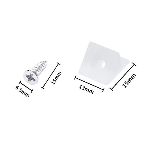 30pcs Drawer Repair Kit, Drawer Repair Kit with Screws,Drawer Supports Drawer Bottom Sagging Repair Fix Mending Wedges, Plastic Corner Brace Angle Code Bracket Fastener with Screws for Furniture