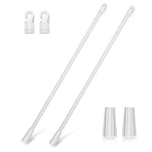DSLSQD 2 Stück Blindstab für Jalousien,Jalousienstab Vertikaljalousien,35cm Jalousien Bedienstab Stock Kippstange mit Haken&Griffenstange Vertikaljalousien Ersatzteile Blindöffner Zubehör, für Blinds