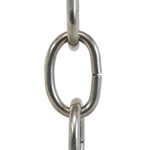 Image of RCH Hardware CH-S56-11S-BN Steel Chandelier Chain 9 Gauge, Brushed Nickel (1 Foot)