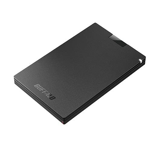 BUFFALO 500GB ポータブルSSD SSD-PGC500U3-BC バッファローUSB3.2ポータブルSSD500GBブラック大容量