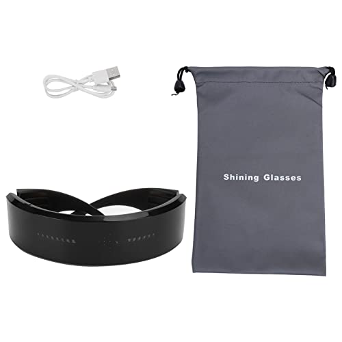 QANYEGN LED Glowing Glassesm, Light Up Glasses, APP Control USB Charging Multi Color Glasses for Party Birthday Bar