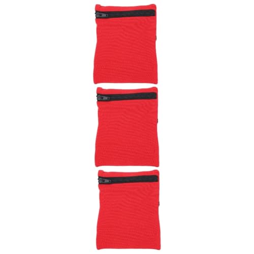 Angoily 3pcs Running Wrist Bag Gym Backpack for Men Armband Cell Phone Case Sport Backpack Phone Arm Bands for Running Arm Phone Holder for Mobile Phone Bag Pocket Fitness Red Polyester
