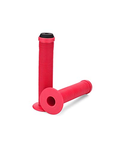 25Nine Ronin Grip With Flange - Flanged Bmx Bike And Scooter Handlebar Grips With End Plugs - Red #TOP3