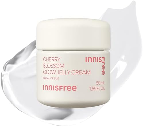 innisfree Cherry Blossom Glow Jelly Cream with Niacinamide, Korean Hydrating Moisturizer for Smooth, Radiant Skin