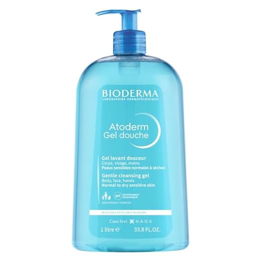 ATODERM Gel douche 1L | Nettoyant doux - Sans savon |Peaux sensibles normales à sèches