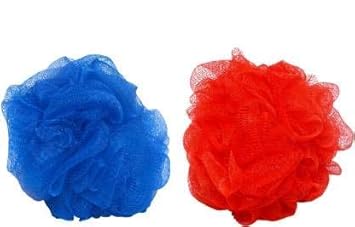 Shri Radhe Traders Bath Sponge Round Loofah For Women & Men/Bathing Scrubber For Body/Free Hand Loofah-Set of 2