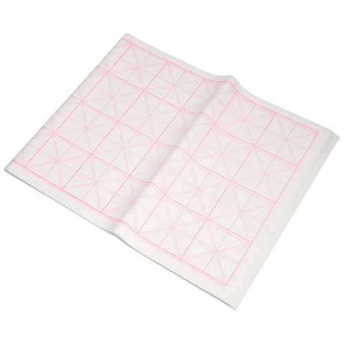 HAKIDZEL 50 hojas de papel para caligrafía china: papel Xuan para practicar la escritura con cuadrículas de 10 cm, ideal para principiantes y para trazar y escribir caracteres chinos a mano.