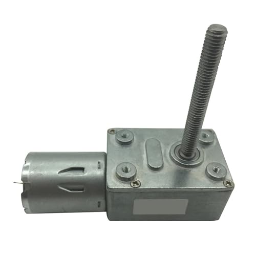 Moteur réducteur à vis sans fin 12V DC avec arbre long M6 de 50mm pour système d'automatisation