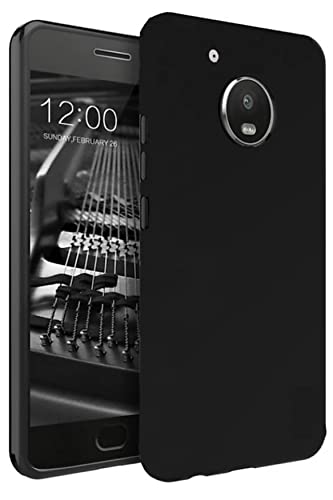 Image of Mobile Back Cover Case for Motorola Moto G5 Plus (5.2 inch), Xt1684, Xt1685, Xt1687 (Silicone Case|CameraProtection|Black SC1510)