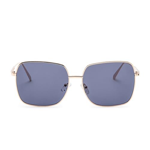 Image of Intellilens | Branded and Stylish Sunglasses | 100% UV Protected | Light Weight, Durable, Premium Looks | Men & Women | Black Lenses | Square | Medium