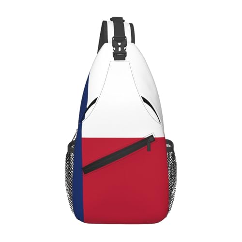 WZYCWB Mochila cruzada con diseño de bandera de Texas para hombres y mujeres, perfecta para senderismo casual, disponible en estilos de pecho o hombro, Negro -, Talla única