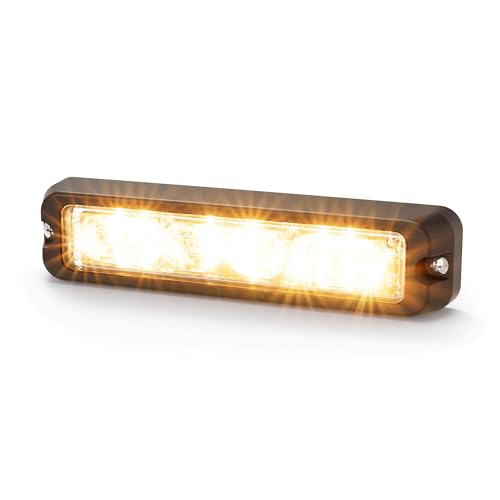 ECCO LED High-Intensity 6 LED Amber Directional Multi-Mount 0.9 amps 12V 24V Waterproof Warning Light Construction Caution Lights for Truck Off Road car Commercial Vehicles, 5 Year Warranty by ECCO - Used condition - US$38.28