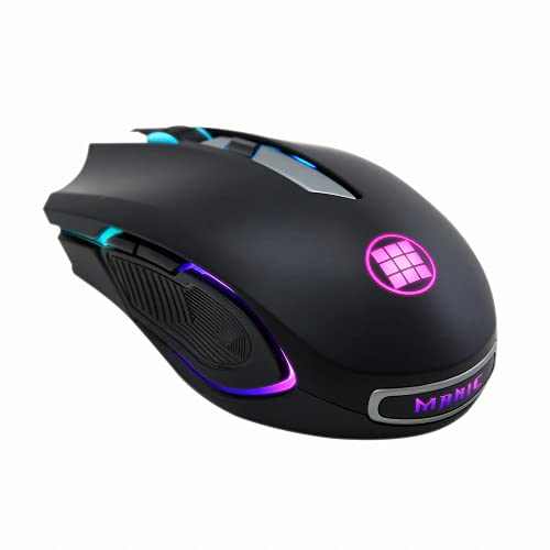 Manic G40 Gaming Mouse USB Wired RGB Gaming Mice - PMW 3360 Optical Sensor, 12K DPI Control Optical Control, Huano Switche...