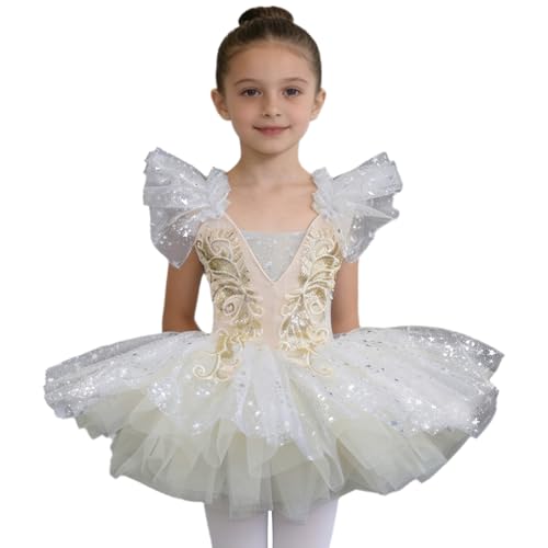 Robe de ballet danse fille tutu gymnastique justaucorps lac des cygnes inhzoy