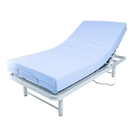 LTDM Cama geriátrica articulada con colchón geriátrico viscoelástico y barandillas Plegables