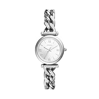 Fossil Women's Carlie Mini Quartz Stainless Steel Three-Hand Dainty Silver Watch, Model ES5331