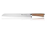 Cangshan H1 Series 59175 Wood Handle German Steel Forged Bread Knife, 10.25-Inch