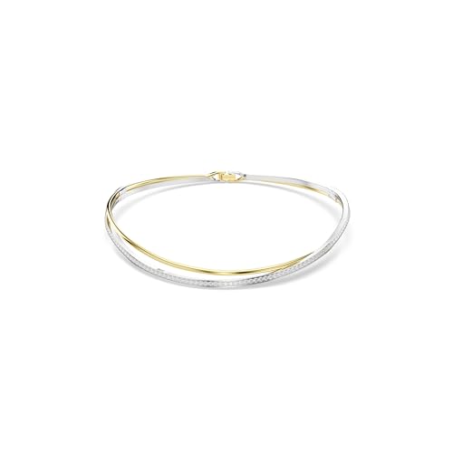 Swarovski Gargantilla Hyperbola, Corte redondo, Blanco, Combinación de acabados metálicos