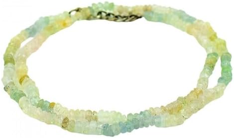 55 Cts Natural Single Strand Aquamarine Beads Womens Necklace Jewelry CHIK_NECKLACE-45708