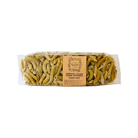 Hatice Teyze Natural Homemade Spinach Penne Rigate Pasta (Ispanakli Kalem Makarna) 400g Cover