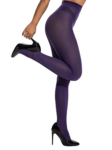 Image of HONENNA Semi Opaque Silky Women Pantyhose Tights, 20+ Colors Invisibly Toe Reinforced 60 Den Size A-E