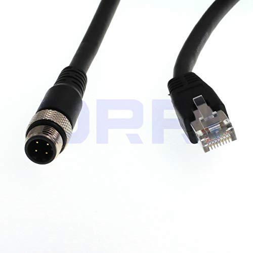 Conector M12 4pin D-Code a RJ45 Cable Ethernet CAT6 3M miniatura 5