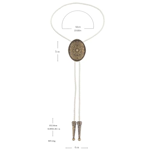 Image of Jeilwiy Bolo Tie for Men, Western Bolero Tie Cowboy Ties Native American Cowgirl Bolo Tie Accessories for Men Women