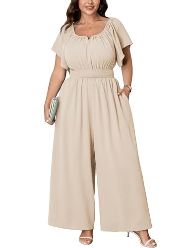 SCOMCHIC Women's Plus Size Jumpsuits Romper One...