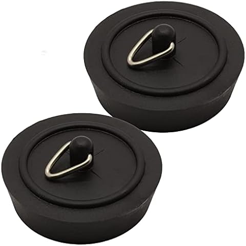 Small Black Rubber Bath Sink Plug Set Cover