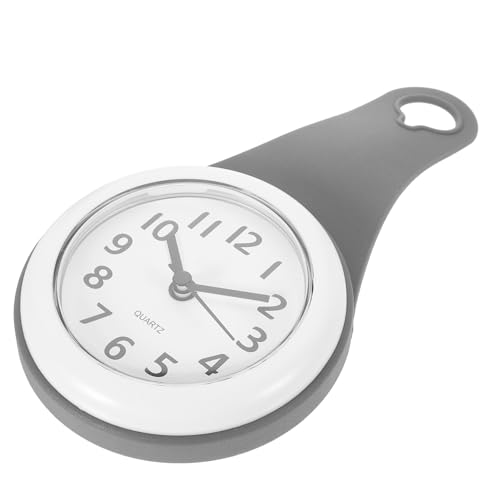 ABOOFAN 1pc Bathroom Suction Cup Wall Clock Waterproof Clock Waterproof Wall Clock Bathroom Clock Wall Clock for Bathroom Clock with Suction Cup Digital Clock Timer Clock with Hanging Hole