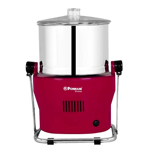 Ponmani Power (110V) - 2Ltr Tilting Wet Grinder (Copper Motor, Red)